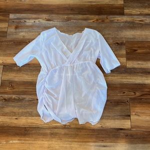 White swimsuit coverup